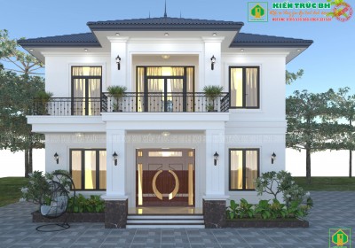 Mẫu thiết kế nhà 2 tầng phong cách hiện đại đẹp mắt 